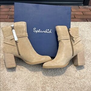 Splendid Beige Ankle Booties for Women - New in Box
